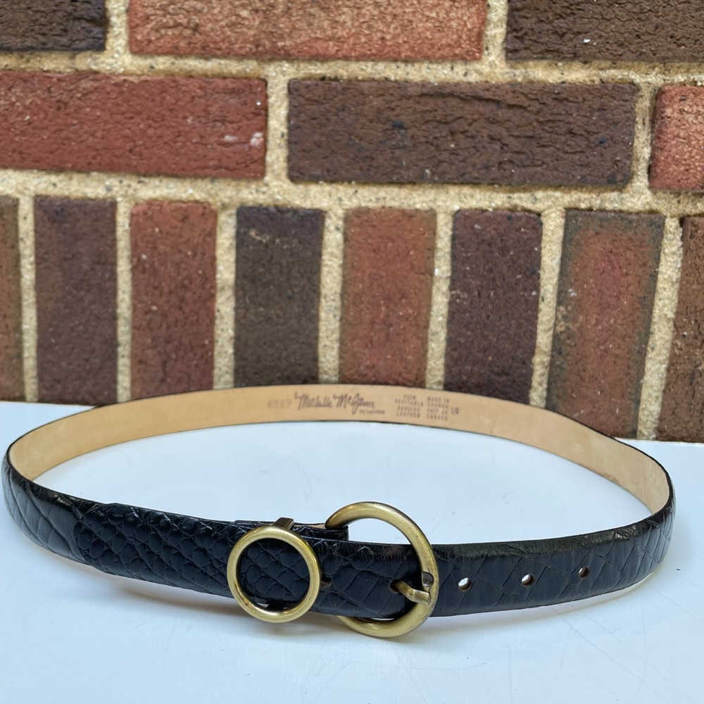 Michelle McGamm by Landes Circle Leather Belt Size L